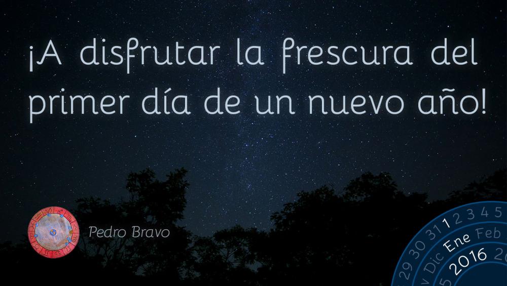 &iexcl;A disfrutar la frescura del primer d&iacute;a de un nuevo a&ntilde;o!